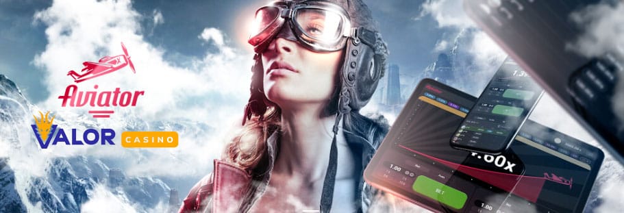 valor casino aviator banner