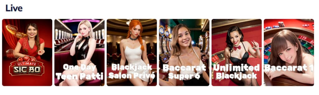 valor casino live games